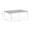 FLORENCIA kültéri dohányzóasztal - szürke/fehér