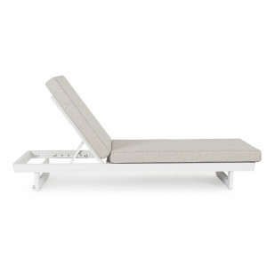 INFINITY prémium napozóágy - szürke/fehér