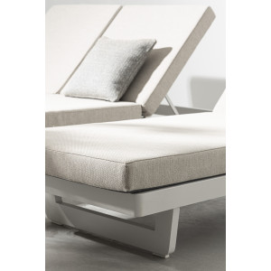 INFINITY prémium napozóágy - szürke/fehér