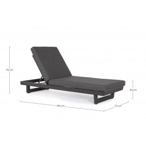 INFINITY prémium napozóágy - szürke/antracit