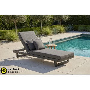 INFINITY prémium napozóágy - szürke/antracit BIZZOTTO