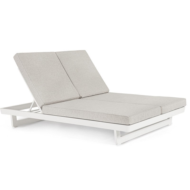 INFINITY DOUBLE prémium napozóágy - szürke/fehér