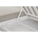 INFINITY DOUBLE prémium napozóágy - szürke/fehér