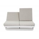 INFINITY DOUBLE prémium napozóágy - szürke/fehér