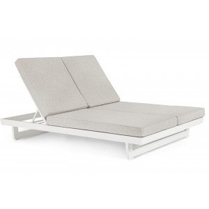 INFINITY DOUBLE prémium napozóágy - szürke/fehér BIZZOTTO