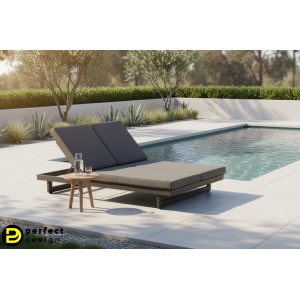 INFINITY DOUBLE prémium napozóágy - szürke/antracit