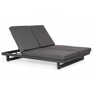 INFINITY DOUBLE prémium napozóágy - szürke/antracit BIZZOTTO