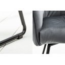 BERNARD design bársony szék - szürke