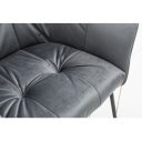 BERNARD design bársony szék - szürke