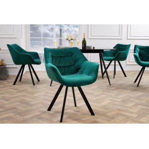 MATCH design bársony szék - smaragd INVICTA