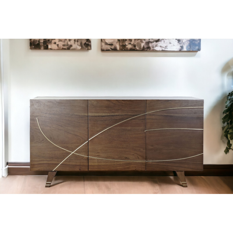 ERLIN modern akác komód - 145cm