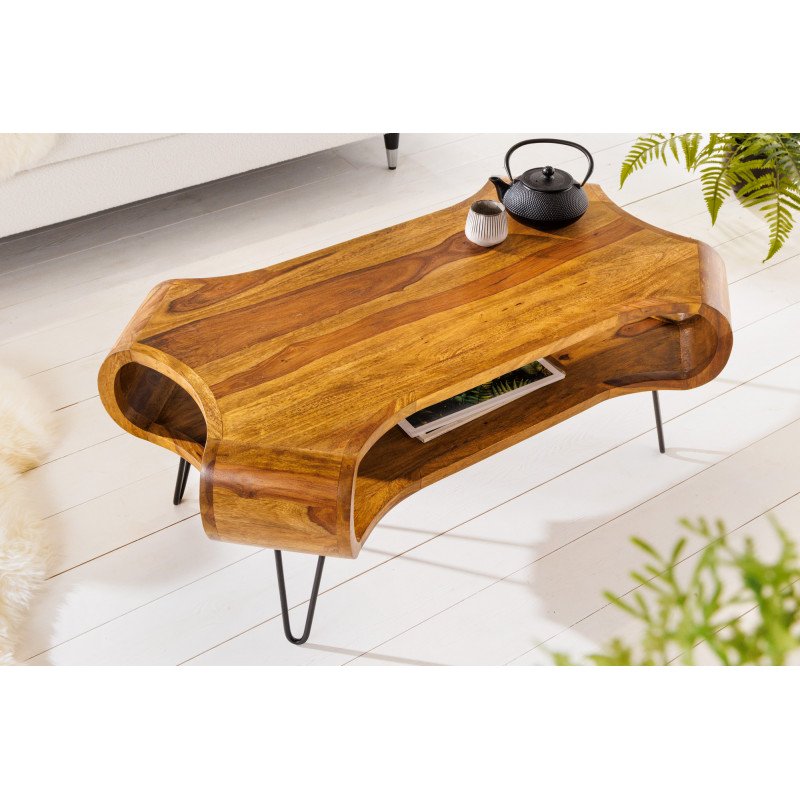 CAMBER tömör rózsafa dohányzóasztal - 100cm