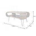 CAMBER tömör rózsafa dohányzóasztal - 100cm