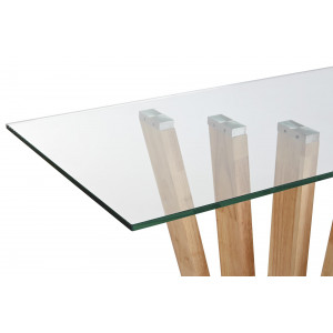 FAMBANO prémium üveg/dió konzolasztal - 145cm
