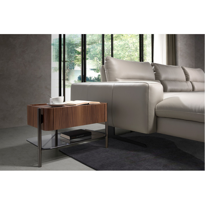 TERUEL exkluzív dió éjjeliszekrény