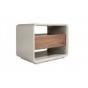 BARDEM modern éjjeliszekrény - dió/szürke