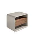 BARDEM modern éjjeliszekrény - dió/szürke
