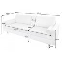 COZY design  kanapé - 220cm - fehér bouclé