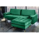 COZY VELVET design bársony puff - smaragd