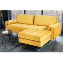 COZY VELVET design bársony puff - okker