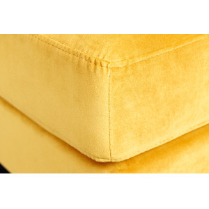 COZY VELVET design bársony puff - okker