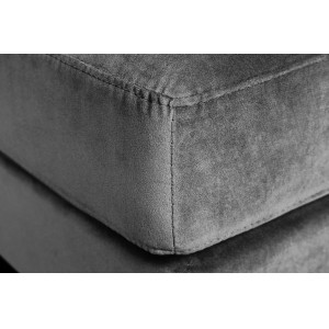COZY VELVET design bársony puff - szürke