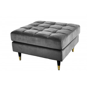 COZY VELVET design bársony puff - szürke