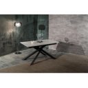 PULSE bővíthető design étkezőasztal - világos beton dekor