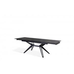 MATCH III design bővíthető kerámia étkezőasztal - fekete márvány