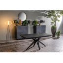 MATCH II design bővíthető kerámia étkezőasztal - fekete márvány