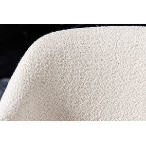 TRACY modern bouclé szék - fehér/fekete