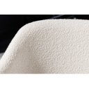 TRACY modern bouclé szék - fehér/arany