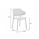 TRACY modern bouclé szék -beige/fekete