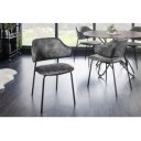 TRACY modern bársony szék - szürke