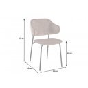 TRACY modern bársony szék - beige