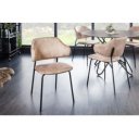 TRACY modern bársony szék - beige