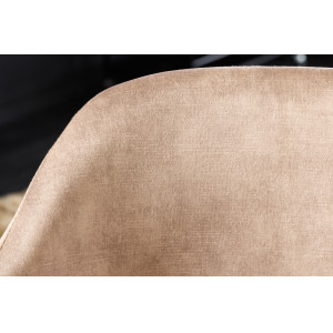 TRACY modern bársony szék - beige