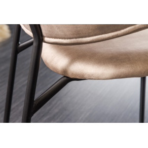 TRACY modern bársony szék - beige