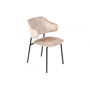 TRACY modern bársony szék - beige