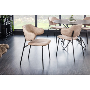 TRACY modern bársony szék - beige INVICTA