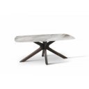 GEMINI design kerámia étkezőasztal - dió/alabástrom márvány