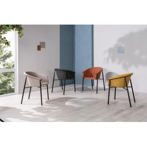 NARI design étkezőszék - antracit/tortora/barna/sárga Stones
