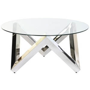 FULMINEO design dohányzóasztal - 90cm -ezüst