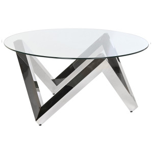 FULMINEO design dohányzóasztal - 90cm -ezüst
