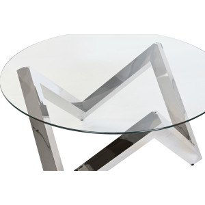 FULMINEO design dohányzóasztal - 90cm -ezüst