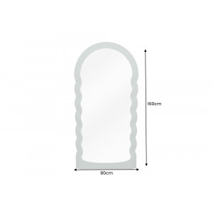 WAVE modern tükör - beige/pink/zöld 160cm