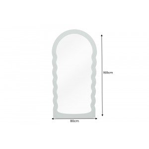 WAVE modern tükör - beige/pink/zöld 160cm