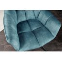 PAPILLON design forgatható bársony szék - kék