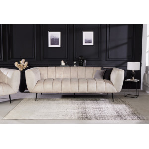 NOBLESSE exkluzív bársony kanapé - pezsgő - 225cm