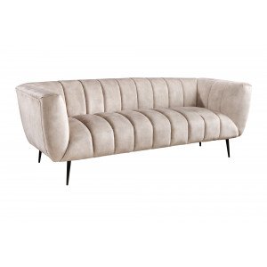 NOBLESSE exkluzív bársony kanapé - pezsgő - 225cm